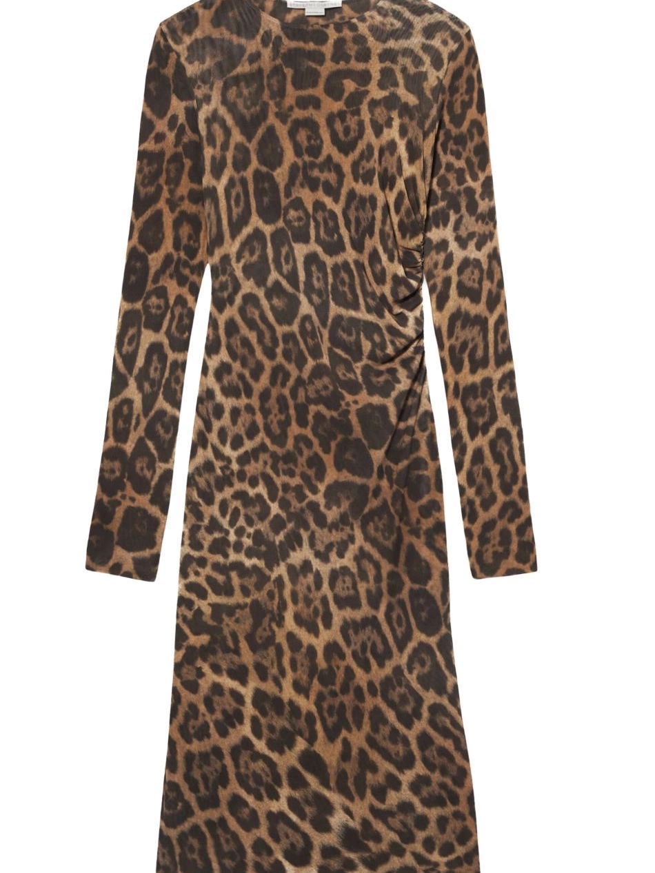 Cheap Stella McCartney dress Women midi leopard long-sleeve 0812